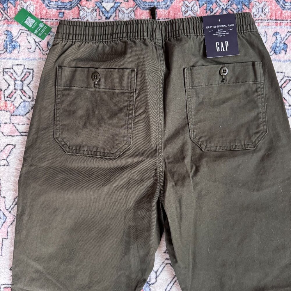 GAP Men's Easy Essential Pant Dark Green - size Small NWT - Picture 4 of 4